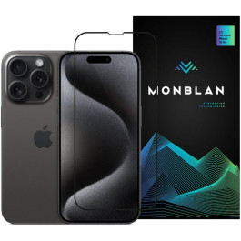   Monblan Захисне скло  для iPhone 15 Pro (Black) (MBLN15P)