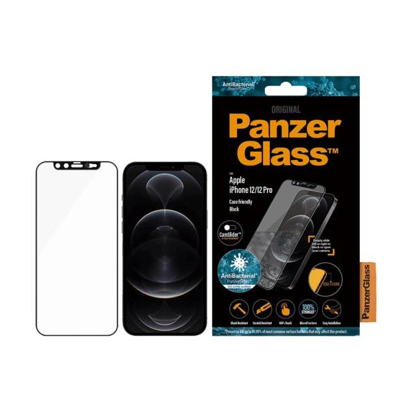 PanzerGlass AntiBacterial Case Friendy CamSlider для iPhone 12/12 Pro Black (2714) - зображення 1