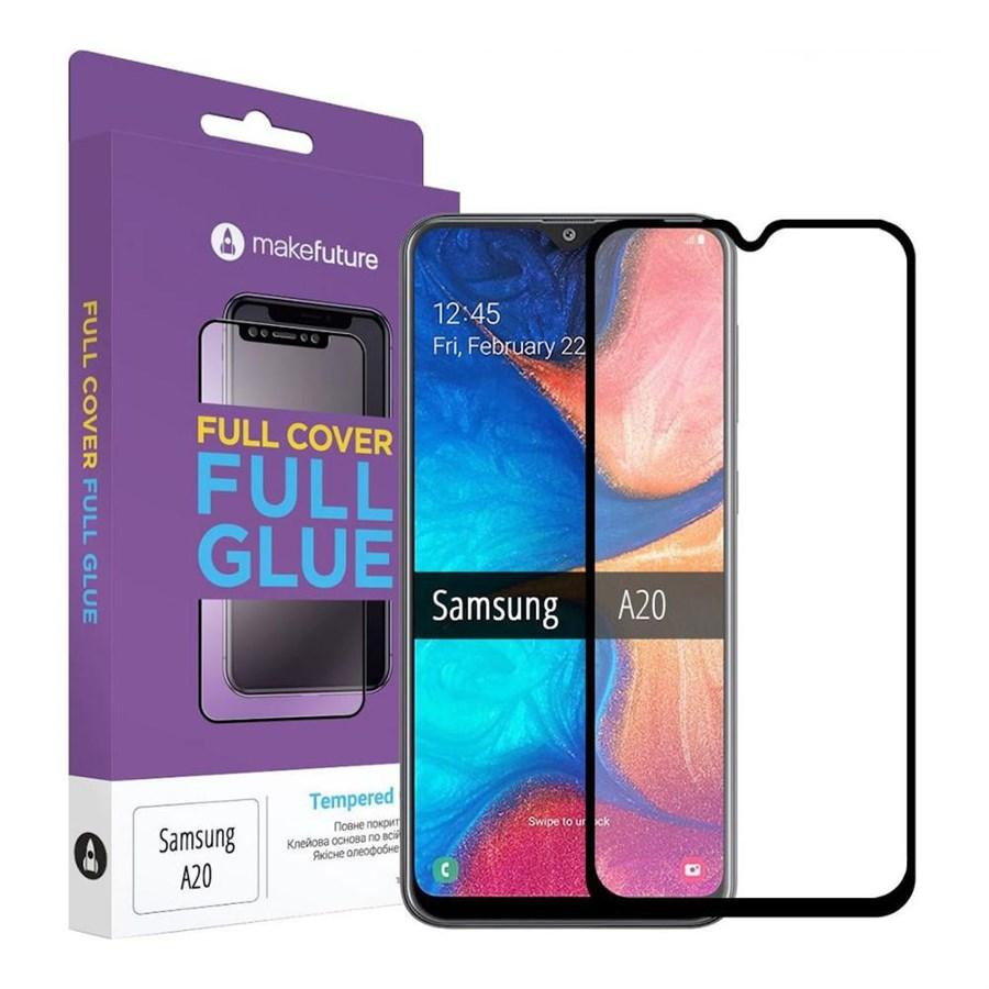 MakeFuture Защитное стекло Full Cover Full Glue для Samsung A205 Galaxy A20 Black (MGF-SA200) - зображення 1