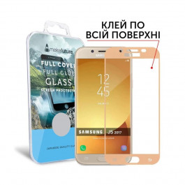   MakeFuture Защитное стекло Full Cover Glue для Samsung J5 2017 J530 Gold (MGFCFG-SJ530G)