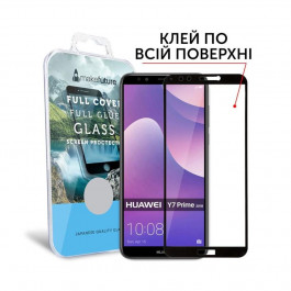   MakeFuture Защитное стекло Full Cover 2.5D Huawei Y7 Prime 2018 Black (MGFCFG-HUY718PB)