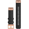 Garmin Ремешок для Fenix 6s 20mm QuickFit Heathered Black Nylon with Rose Gold (010-12874-00) - зображення 2