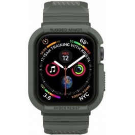   Spigen Чехол и ремешок  для Apple Watch 5/4 (44mm) Rugged Armor Pro 2 in 1, Military Green (062CS26016)