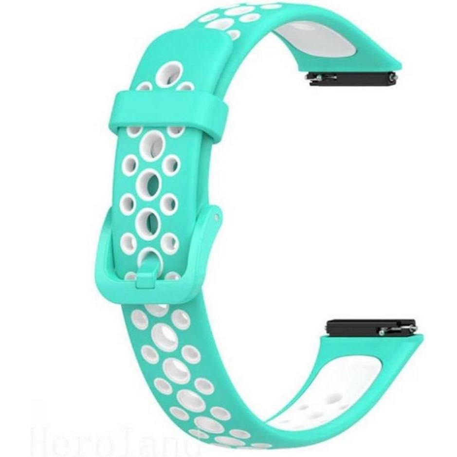 BeCover Ремінець Vents Style  для Huawei Band 7/Honor Band 7 Turquoise-White (709444) - зображення 1