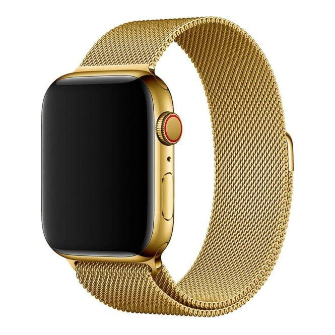 Drobak Ремінець для Apple Watch Ultra 2 42/44/45/49mm  Milanese Loop Gold (191940) - зображення 1