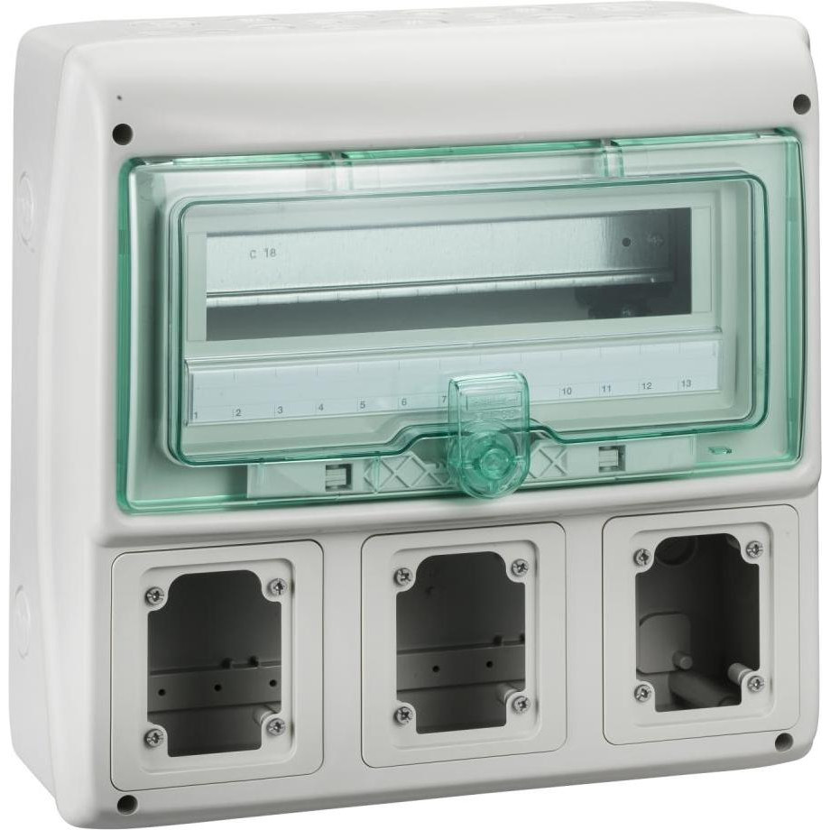 Schneider Electric Kaedra 12 мод., IP65, 3 отв. (13180) - зображення 1