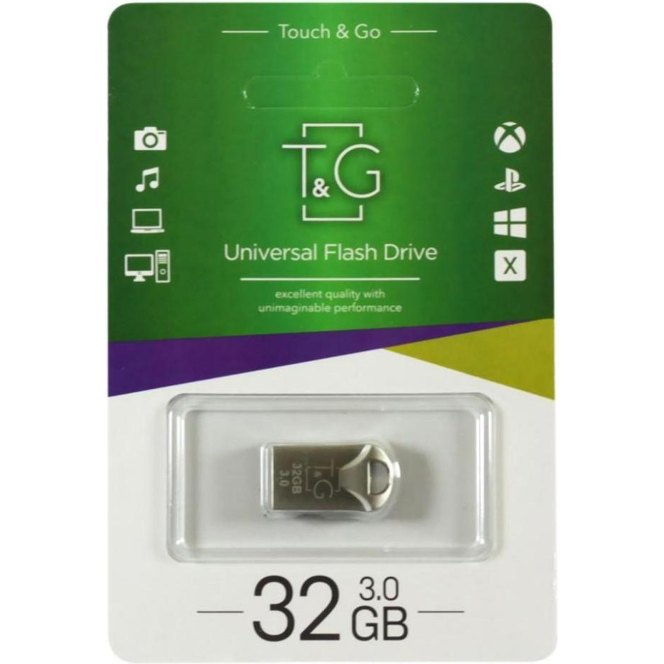 T&G 32 GB 106 Metal Series USB 3.0 Silver (TG106-32G3) - зображення 1