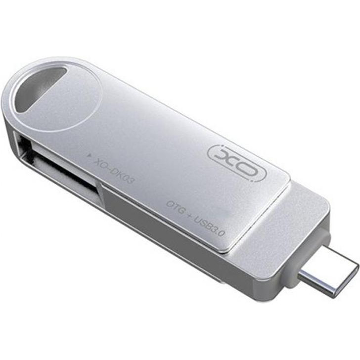 XO 32 GB DK03 USB 3.0 / USB Type-C Silver - зображення 1