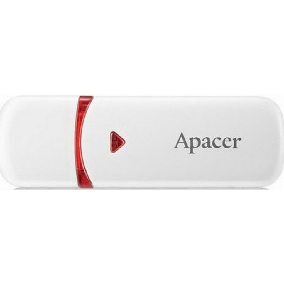 Apacer 64 GB AH333 White USB 2.0 (AP64GAH333W-1) - зображення 1