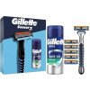 Gillette Подарунковий набір Бритва  Sensor3 + 5 змінних лез + Гель для гоління Series 75 мл (8700216085243) - зображення 1