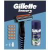 Gillette Подарунковий набір Бритва  Sensor3 + 5 змінних лез + Гель для гоління Series 75 мл (8700216085243) - зображення 2