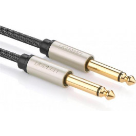   UGREEN Инструментальный кабель AV128 6.3 мм to 6.3 мм Audio Cable Braided 1 м Gray (90402012)