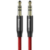 Baseus Audio Cable AUX 3.5mm Jack M30 Yiven 1m Red/Black (CAM30-B91) - зображення 1