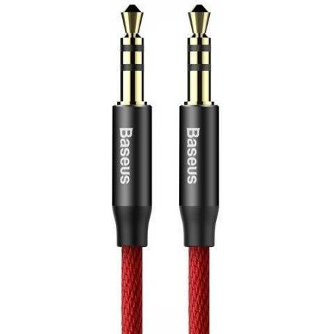 Baseus Audio Cable AUX 3.5mm Jack M30 Yiven 1m Red/Black (CAM30-B91) - зображення 1