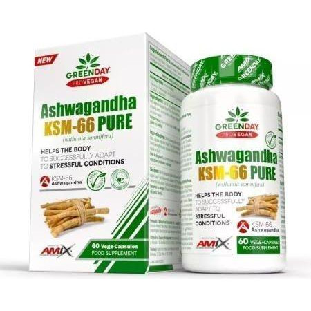 Amix GreenDay ProVegan Ashwagandha KSM-66 Ашваганда 60 вегакапсул - зображення 1