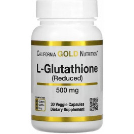   California Gold Nutrition L-Glutathione 500 mg 30 капсул