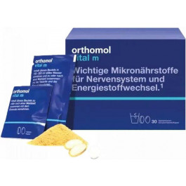   Orthomol Комплекс вітамінів для чоловіків (Orthomol Vital M) 30 пакетиків зі смаком грейпфрута