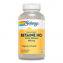   Solaray High Potency Betaine HCl with Pepsin 650mg - 250 veg caps