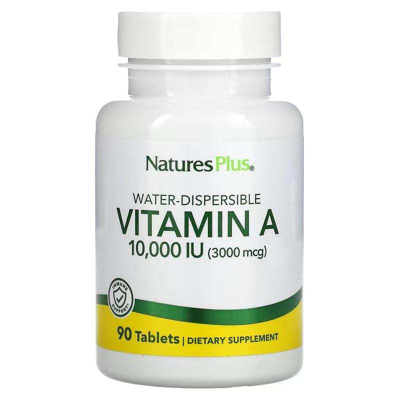 Nature's Plus Vitamin A 10000 IU Water-Dispersible 90 Tablets - зображення 1