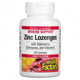   Natural Factors Zinc Lonzenges, With Elderberry, Echinacea & Vitamin C, Cherry, 60 Lozenges