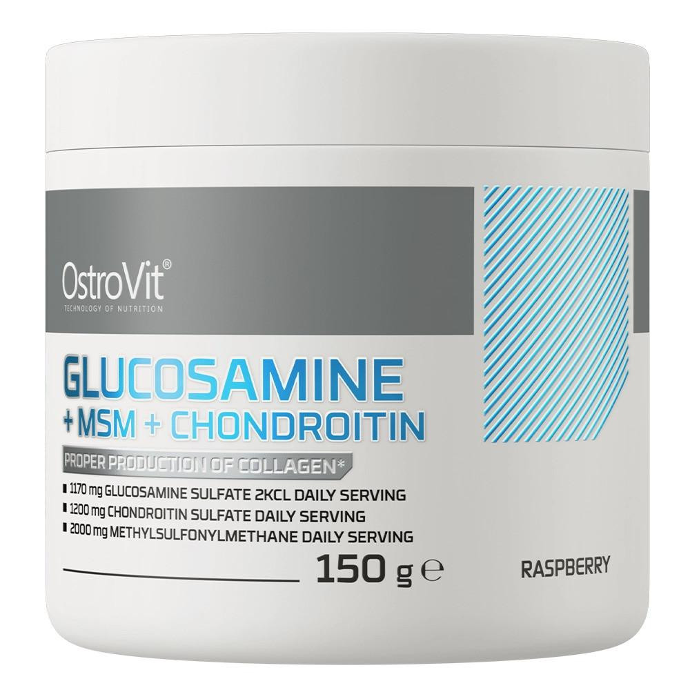 OstroVit Glucosamine+MSM+Chondroitin Powder 150 gr (raspberry) - зображення 1