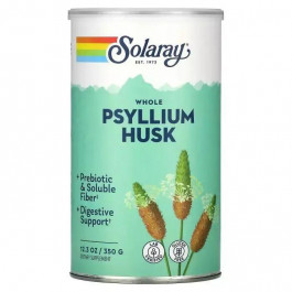   Solaray Цілісна лушпиння подорожника, Whole Psyllium Husk, 350 г (SOR-44758)