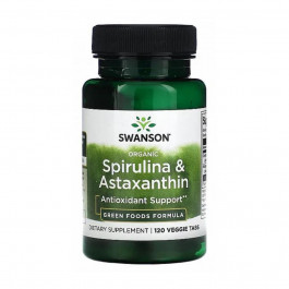   Swanson Organic Spirulina & Astaxanthin 120 Veg Tabs