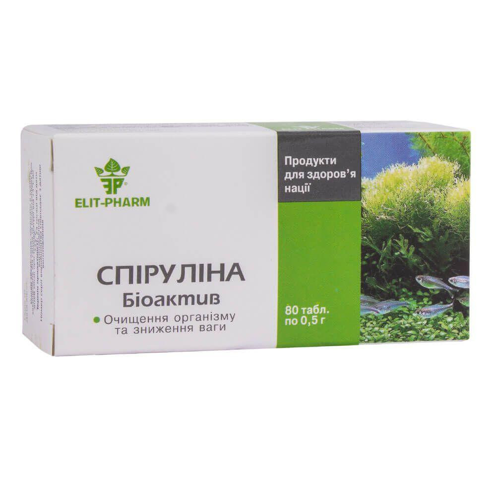 Elit-Pharm Спирулина Биоактив, 80 таблеток (EF-SpirulinaBioaktiv-80) - зображення 1