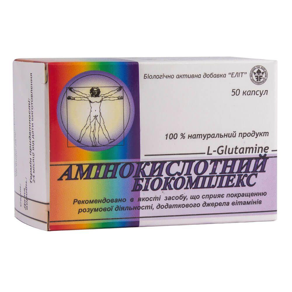 Elit-Pharm Аминокислотный биокомплекс, 50 капсул (EF-AminoksBiokompleks-50) - зображення 1