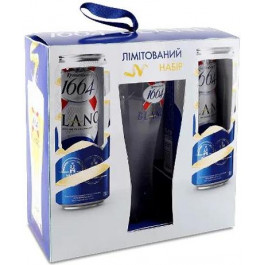   Kronenbourg Пиво  1664 Blanc світ з/б 2*330 мл+келих, 1 шт (4820250943652)