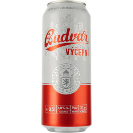   Budweiser Пиво  Budvar Бочкове, світле, з/б, 4%, 0,5 л (8594403707656)