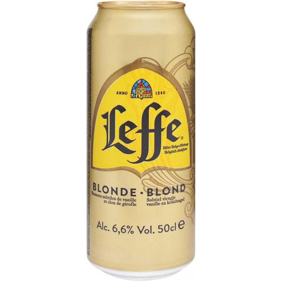 Leffe Пиво  Blonde 0,5л 6,6% ж/б (5410228222941) - зображення 1