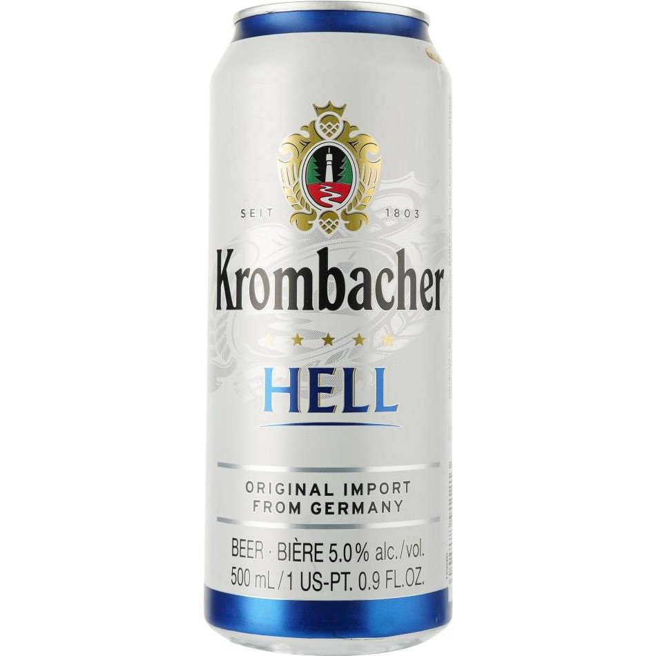 Krombacher Пиво , Hell, in can, 0.5 л (4008287911213) - зображення 1