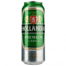 Hollandia Пиво  Premium світло фільтроване 4.7%, 0.5 л (8714800007580)