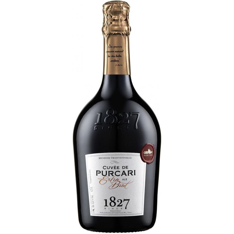 Purcari Вино ігристе Cuvee de  біле Extra брют 0.75 л 12.5% (4840472019416) - зображення 1