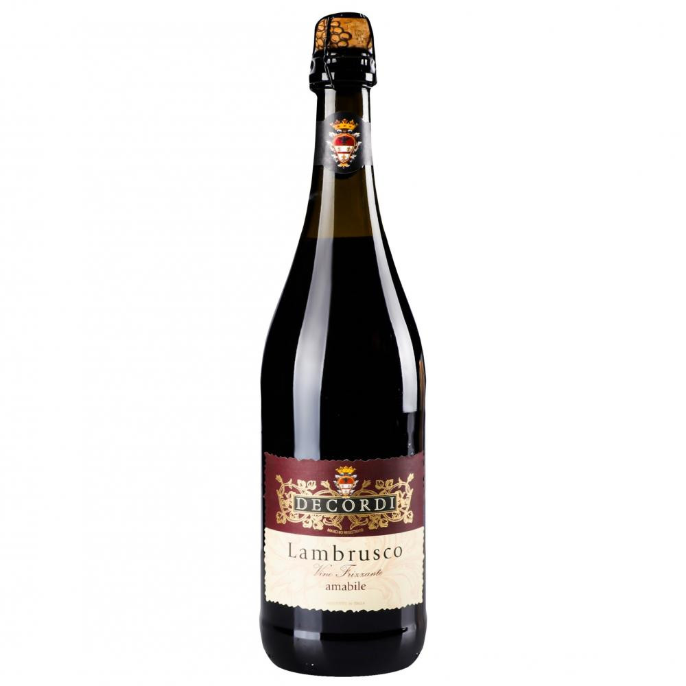 Decordi Вино ігристе  Lambrusco Rosso Amabile, червоне, напівсолодке, 8%, 0,75 л (8008820148805) - зображення 1