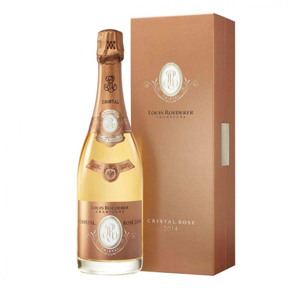 Cristal Шампанське Louis Roederer  Rose Gift Box 2014 рожевий брют 0,75л 10,6-12,9% (3114080821459) - зображення 1