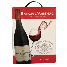   Baron d'Arignac Вино  Rouge красное полусухое 5 л 12% (3500610103919)