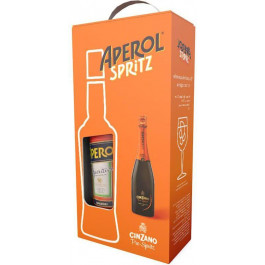   Cinzano Ликер Aperol Aperetivo 0.7 л 11% + Вино игристое Pro-Spritz белое сухое 0.75 л 11% (4820180020225)