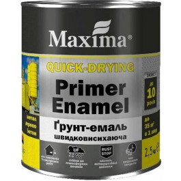   Maxima Quick-Drying Primer Enamel черный матовый 2,5 кг