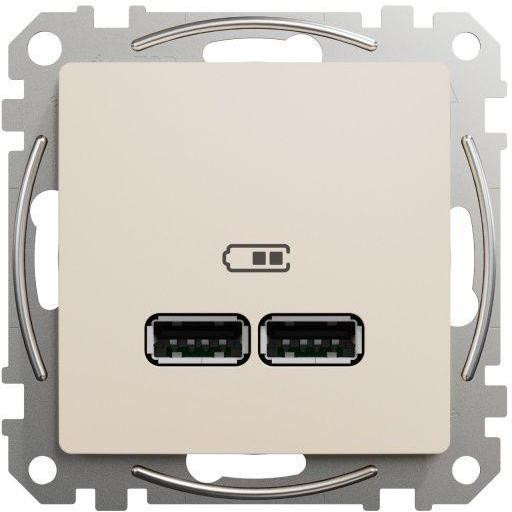 Schneider Electric Sedna Design тип A+A бежевый (SDD112401) - зображення 1