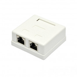   EPNew Розетка внешняя 2хSTP, кат. 6, RJ45, (6BX-S2WHA6)