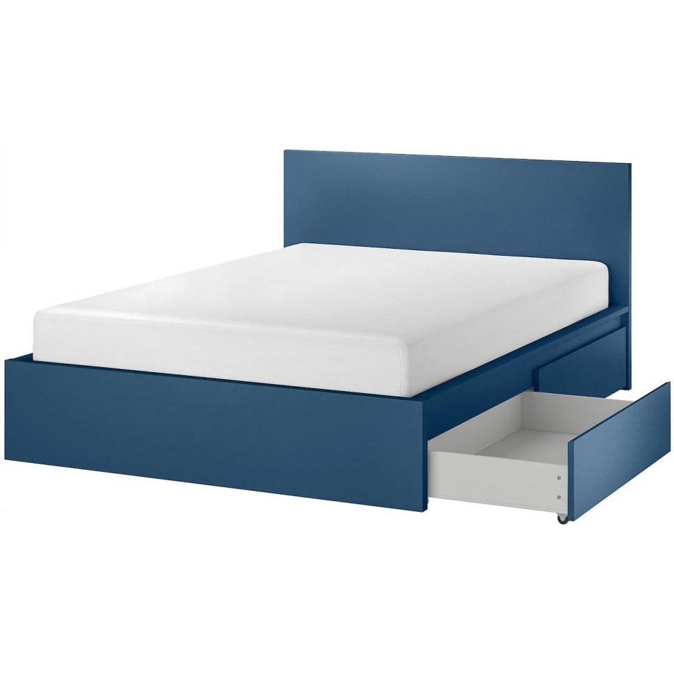 IKEA MALM Каркас з 2 ящиками синій 140х200 (795.599.81) - зображення 1