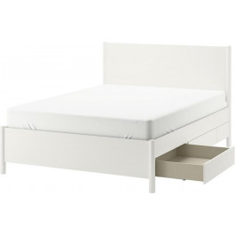   IKEA TONSTAD Каркас з ящиками кремовий 160х200 (304.890.89)