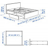 IKEA MALM Каркас высокий с 2 ящиками 120x200 okleina debowa и LUROY основа под матрас (991.323.08) - зображення 10