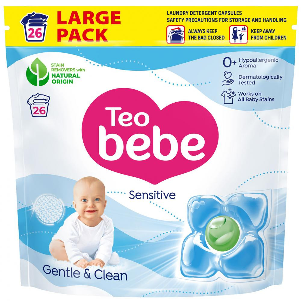 Teo Bebe Капсули для прання  Cotton Soft Сaps Sensitive 26 шт. (3800024048333) - зображення 1