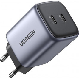   UGREEN CD294 Nexode 45W USB 2xType-C PD3.0 QC4.0 Charger Space Gray (90573)