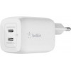 Belkin Boost Up Charge Pro GaN Dual USB-C Charger 65W White (WCH013VFWH) - зображення 2