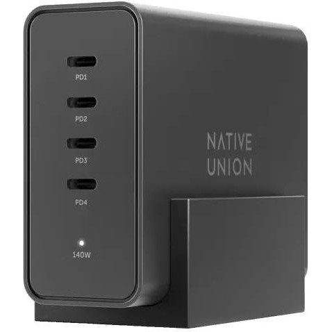 NATIVE UNION 4xUSB-C Desktop 140W Black (FAST-PD140-BLK-EU) - зображення 1