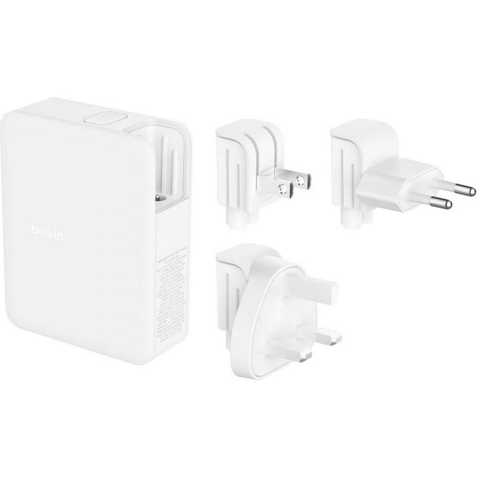 Belkin 140W 3хUSB-С GAN PD PPS, USB-A, White (WCH014BTWH) - зображення 1